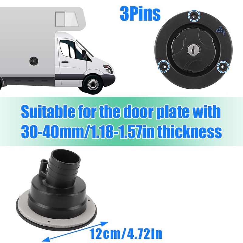 Water Tank Cap, Water Tank Cap, Motorhome Filling Adapter Connection