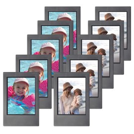 CAIYOULE Mini Picture Frame for Instax Mini 99/12/11/9/8/7+/SE/EVO 3 inch instant mini Film-Classic for Polaroid 2.15x3.4 inch Photo Frame-Black (10 Pack)