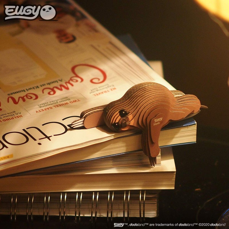 Eugy Sloth 3D Puzzle, 23 Piece Eco-Friendly Educational Learning Puzzles