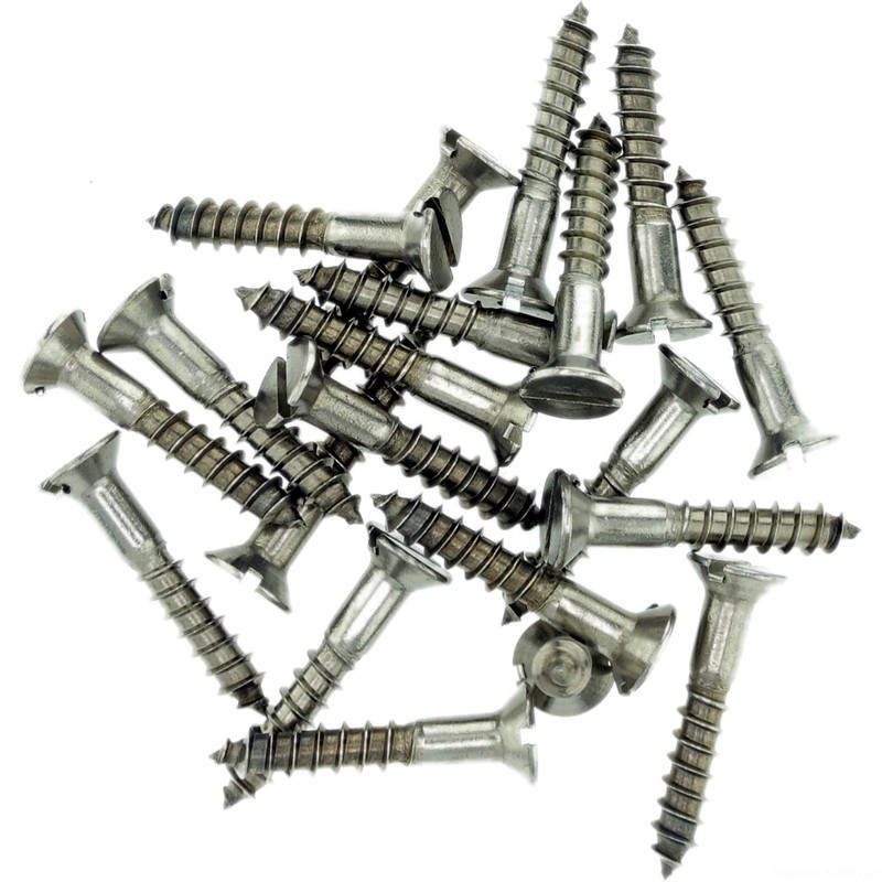 No.10 x 0.63 (5.0mm x 16mm) Slot Countersunk Wood Screw