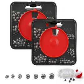 120g Split Shot Fishing Weights, 7 Way Dispenser Floats Sinkers Kit