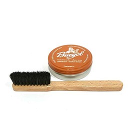 Burgol Shoe Care Set with Shoe Wax 'Medium Brown & Application Brush