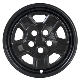 Fuel Rider Set of Four (4) 16 inches Gloss Black ABS Wheel Skins Impostors Wheel Covers Compatible with 2007-2017 Jeep Patriot Wheels- Auto Tire Replacement Cap Cover