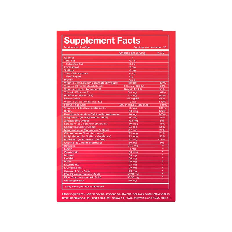 Vivioptal Active, 30 Softgels, Ginseng & Omega 3, Multivitamin &
