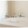 Clear Wedding Table Numbers 1-10 with Stands, 5x7 Inch Clear
