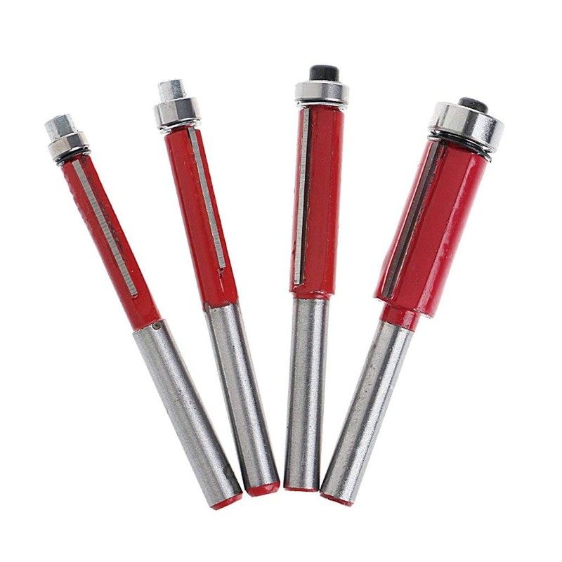 Gasea 4pcs 1/4" Shank Flush Trim Bits Set Top End