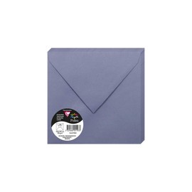 Clairefontaine 5193C Pack of 20 Envelopes Pollen 16.5 x 16.5 cm, 120 g, Lined, Ideal for Invitations and Correspondence, Premium Smooth Paper, Forget-Me-Not Blue, 1 Pack