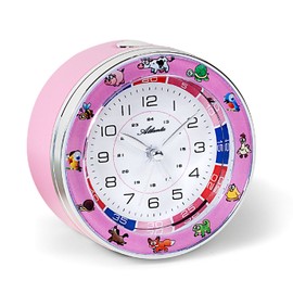 Atlanta Alarm Clock, Plastic, pink, 9.5 cm