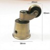 1.5" Solid Brass Vintage Round Cup Caster in Castor Swivel