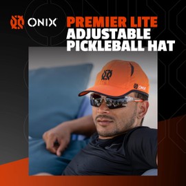 Onix Pickleball Accessory Premier Lite Adjustable Moisture-Wicking Material with Air Vents Hat Black