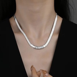 Silver Chain For Men Necklace Chain With Cubic Zircons Mens Chain Necklace Choker Necklace Silver Necklaces For Women