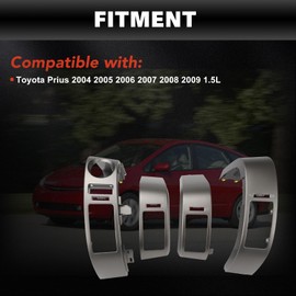 USTAR A/C Dash Air Vent Panel Trim Compatible with Toyota Prius 2004-2009 1.5L Replace# 55670-47060 55680-47020 55475-47020 55474-47020 (4 PCS)