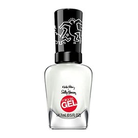 Sally Hansen Miracle Gel™, Keith Haring Blanc Canvas, Long Lasting, Gel-Like Formula, No UV Lamp Needed, White Nail Polish