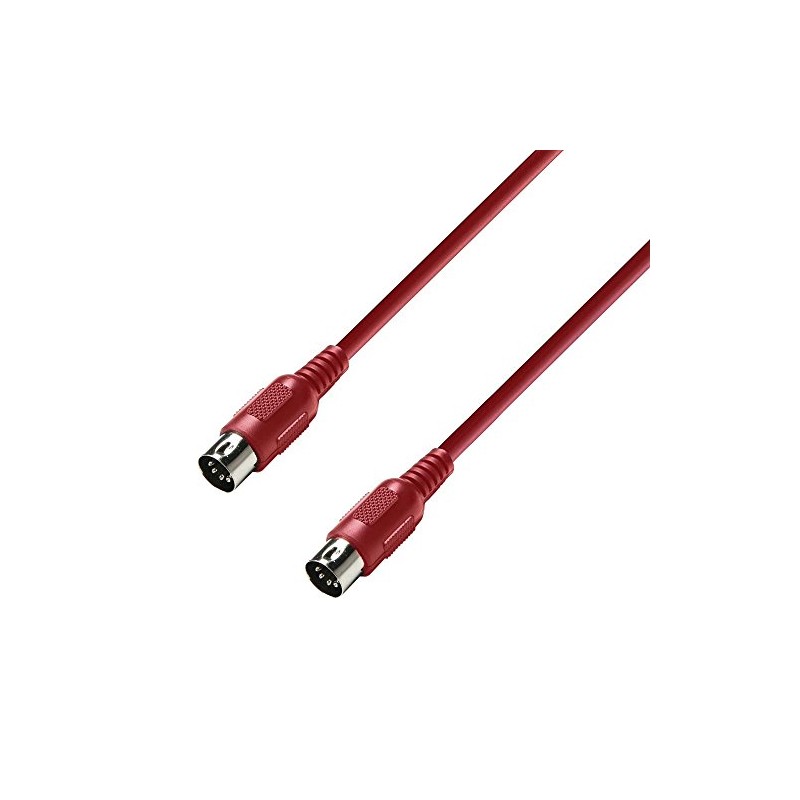 Adam Hall 3 Star Series MIDI Cable, red