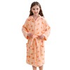 V.&GRIN Girls Fleece Hooded Robe, Kids Soft Plush Warm Printed