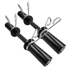 16" Olympic Dumbbell Handles Black, Loadable Dumbbells Bar Sets (150LBS Weight Capacity), Compatible with 2’’ Standard Plates, 2 Pair of Spring Collars Included