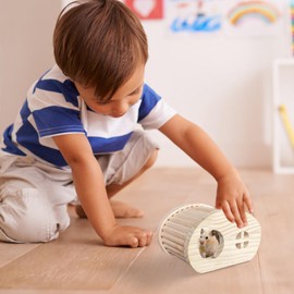 Wooden Hamster House | Small Animal Hide Out | Cage Toy House, Hamster House Habitats Decor Small Animal Hide Out for Hamster Mice Gerbils