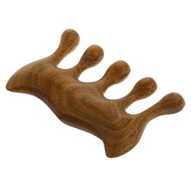 FOMIYES Scalp Oil Massage Tool Wooden Comb Scalp Massager 5 Denticles and Leg Massager