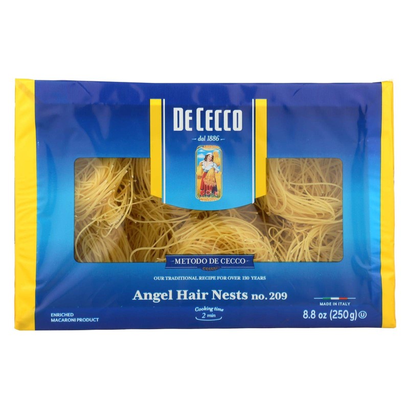 De Cecco Pasta Angel Hair Nests Pasta, 8.8 oz