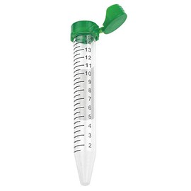 Celltreat 229417 Polypropylene 15mL Centrifuge Tube, Flip-Top Cap, Sterile, Re-Sealable Bag (Case of 500)