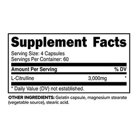 Primaforce Primaforce L-Citrulline 3000mg, 240 Capsules, 60 Servings