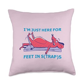 I'm Just Here For Feet In Straps Pilates Lover funny animal Throw Pillow
