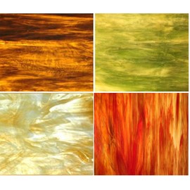 Autumn Flavor Wissmach Stained Glass Sheet Pack
