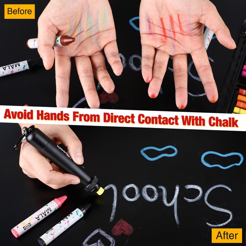 Hiboom 2 Pack Heavy Duty Crayon Holder with Spring D