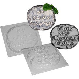 dennycraftmoulds 2 x Concrete Molds No Slugs Allowed Grow You Buggers Grow SET B