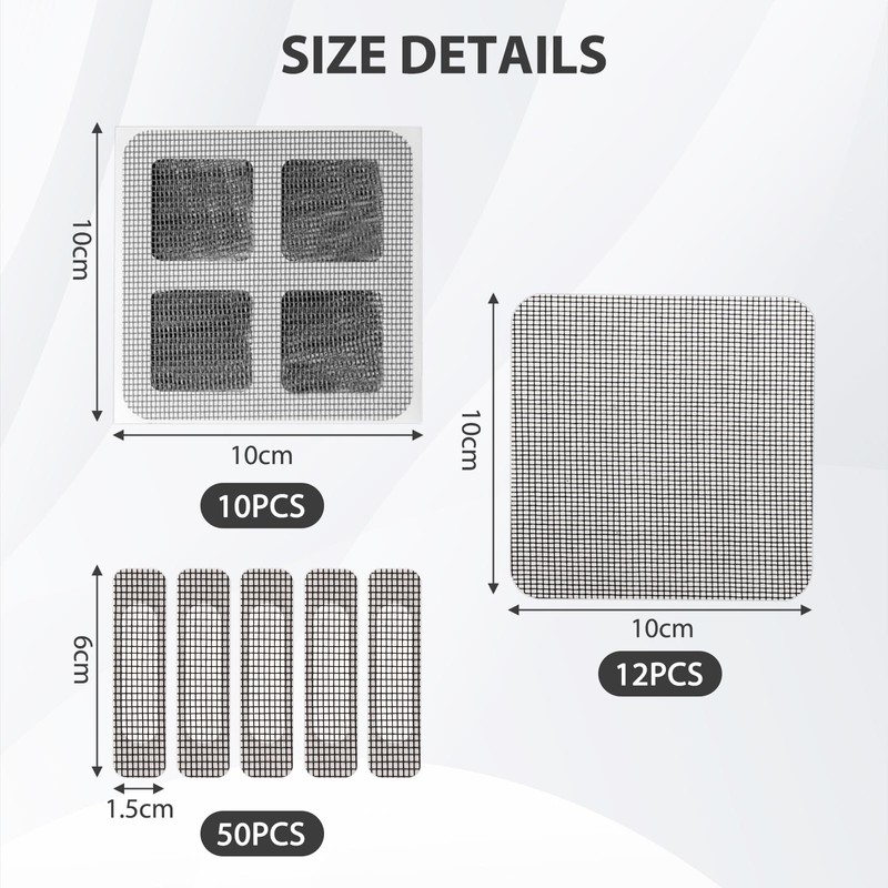 72 Pieces Fly Screen Repair Kit Fly Screen Repair Tape