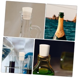 VILLFUL 50pcs Test Tube Plug Drain Water Bottle Tapered Lab Plugs Kitchen Sink Strainer Leak Liners Laboratory Bottle Stopper Plug Clog Beige Rubber