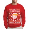 Green Turtle T-Shirts Make Christmas Great Again Trump Men's Ugly Christmas Sweater Sweatshirt - l