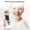 USB Muti Function Facial Massager Red Blue Led Heating Vibration