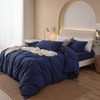 Gezu Bed Linen 135 x 200 cm Cotton Navy Blue