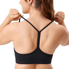 MOMANDA Women's Nursing Bras Support Nursing Sports Bra Y Back Racerback Breastfeeding Maternity Padded Workout Yoga Black Medium