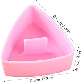Coehaopike Triangle Sushi Onigiri Mold Press, Rice Ball Maker, Musubi Press Kit for Home DIY and Kid Lunch Bento (Pink)