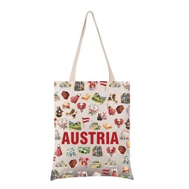 Zuo Bao Austria Lover Gift Austria Tote Bag Austria Souvenir Gift Austria Travel Shopping Bag, Austria