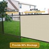 Coonoble Fence Privacy Screen Outdoor 5' x 34' Beige Heavy