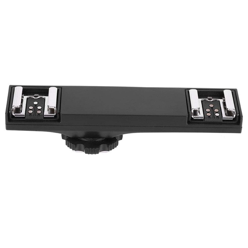 Topiky TTL Dual Hot Shoe Flash Speedlite Splitter Bracket Adapter