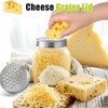 Mason Jar Grater Lid Set, Cheese Grating Covers, Reusable Multipurpose