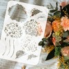 FINGERINSPIRE Layered Hydrangea Pattern Painting Stencil 8.3x11.7inch Hydrangea Flower Drawing