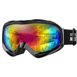 OutdoorMaster Premium Ski Goggles, Snowboard Goggles, Snow Goggles, 100% OTG UV Protection with Frame, Anti-Fog and Helmet-Compatible Ski Goggles for Women Men Boys and Girls