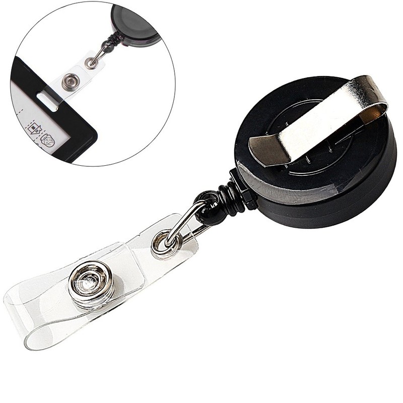 kuou 10 Pack Retractable Badge Holder, Retractable Keyring Lanyard Badge