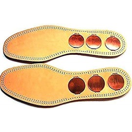 Fusions Copper Therapy Penny Insoles (Mens Size 10 and Euro Size 44) Natural