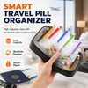 Pill Organiser Bag with 14 Colour Coded Pill Bags