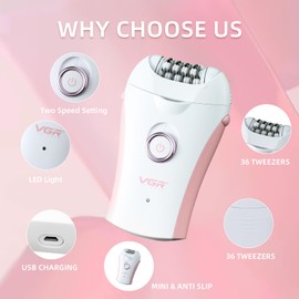 Glabrouse Skin Epilator, Facial Hair Removal for Women, Epilators Hair Removal Cordless Facial Hair Epilator for Women Face Sensitive Skin for Bikini, Face, Arm, Legs, Armpits