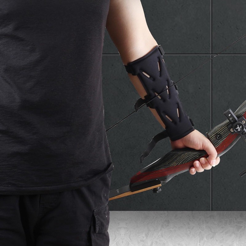 zalati Adjustable Archery Arm Guard And Finger Glove Set Breathable