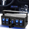 Nilight 4 Gang Rocker Switch Box 12V SPST ON Off
