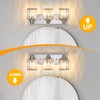 Haolaike 3 Lights Crystal Bathroom Vanity Light Modern Chrome Bathroom