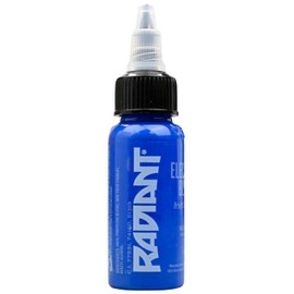 Radiant Colors - Tattoo Ink Electric Blue Color Tattooing and Shading Real Human Skin 1oz Bottle